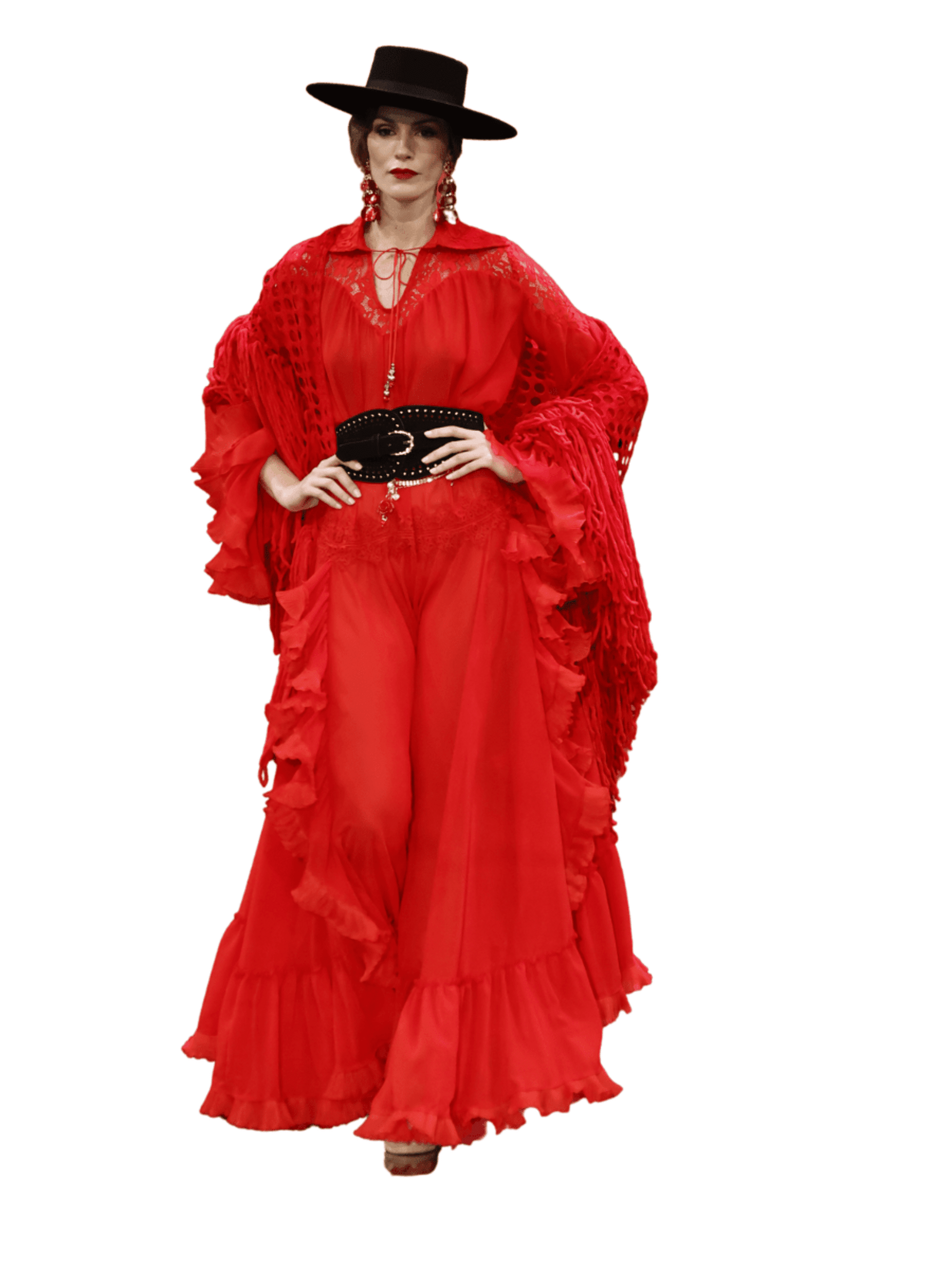 VESTIDO DE GASA Y ENCAJE - 1