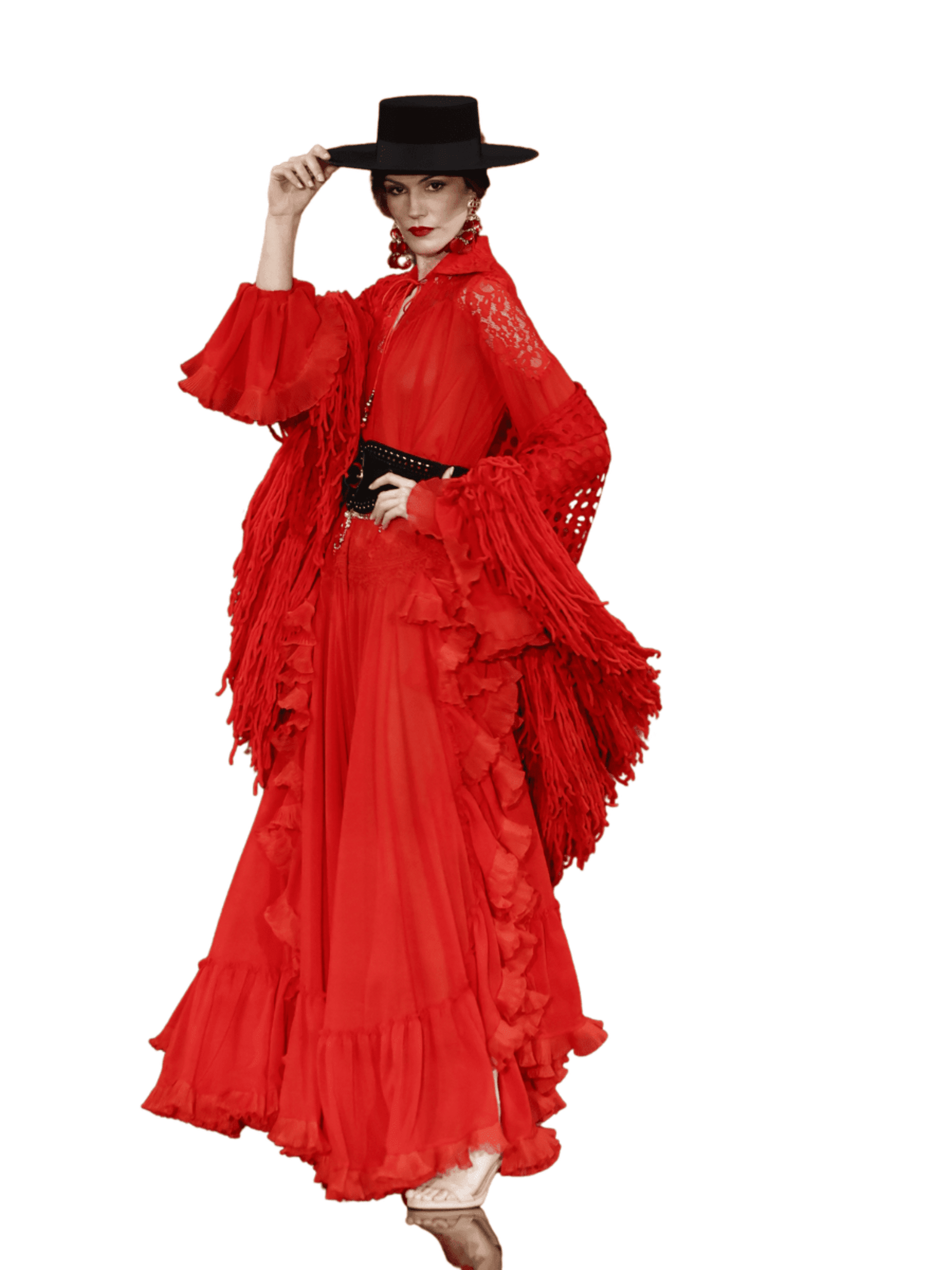 VESTIDO DE GASA Y ENCAJE - 4