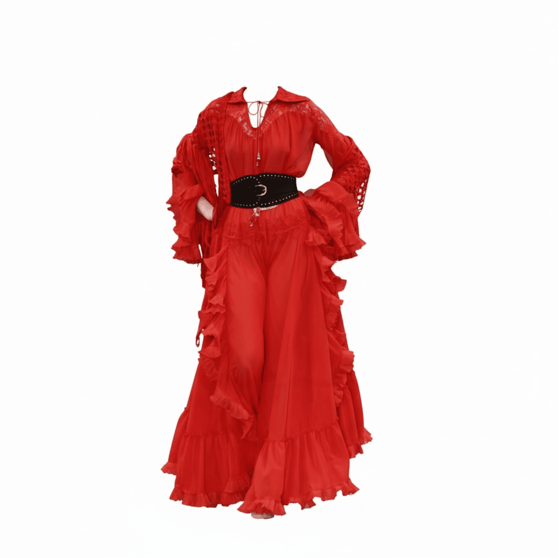 VESTIDO DE GASA Y ENCAJE - 3